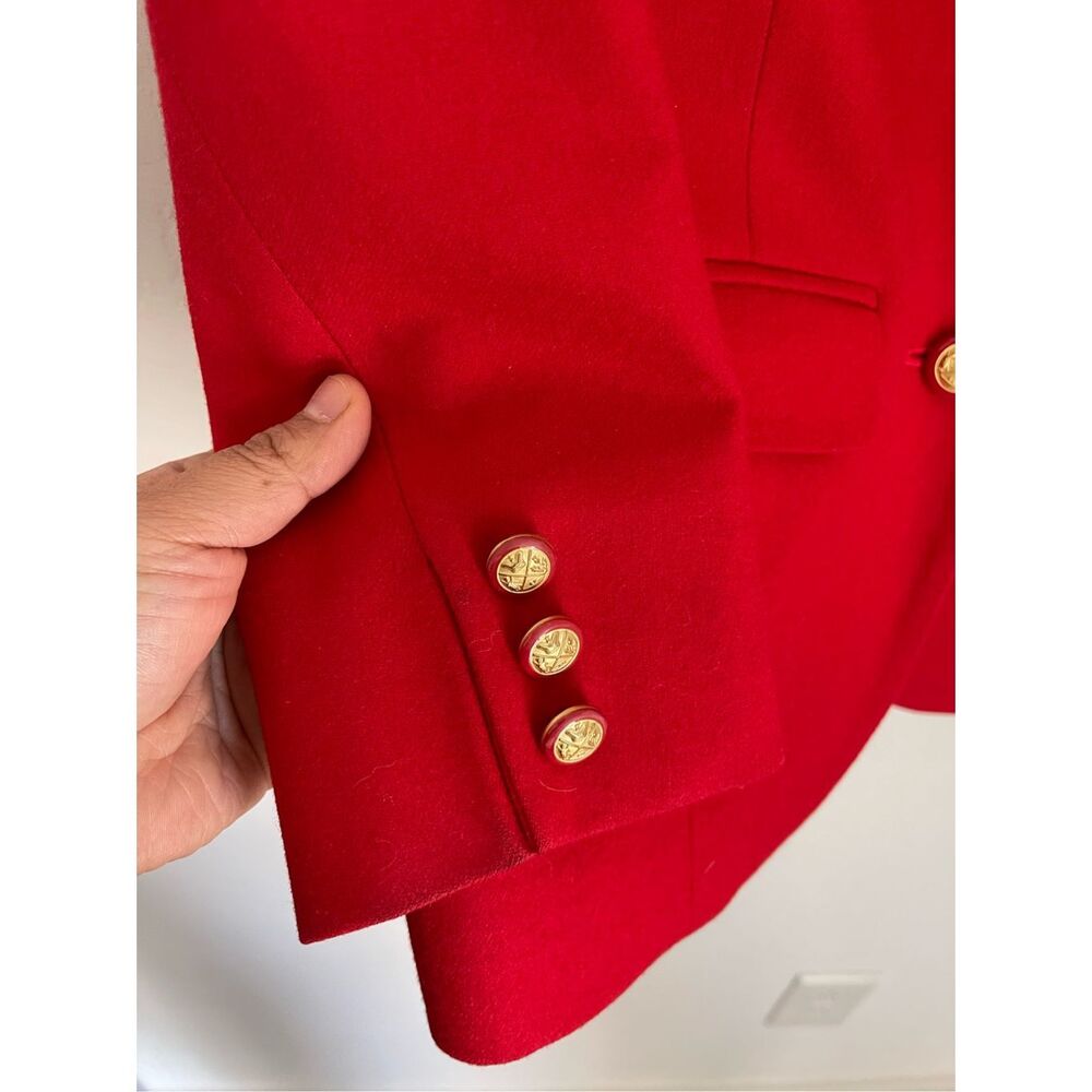 Pendleton Red Virgin Wool Blazer Size Small - image 4
